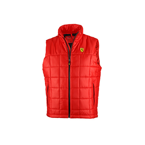 Mens Padded Vest Red (Cubes)
